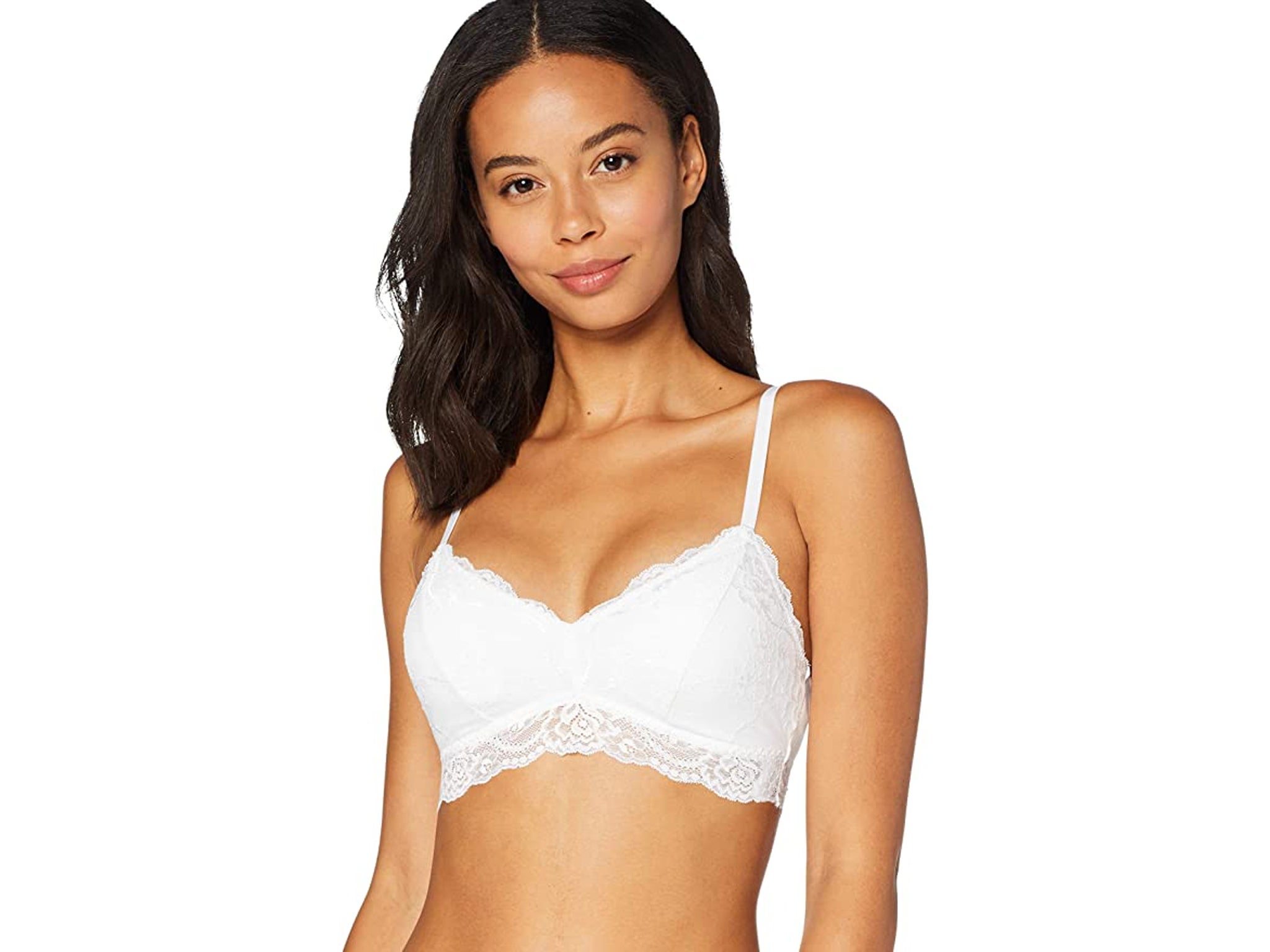 with Lace Wireless Bra Modern Boho Long Line Bralette for A-C Cups